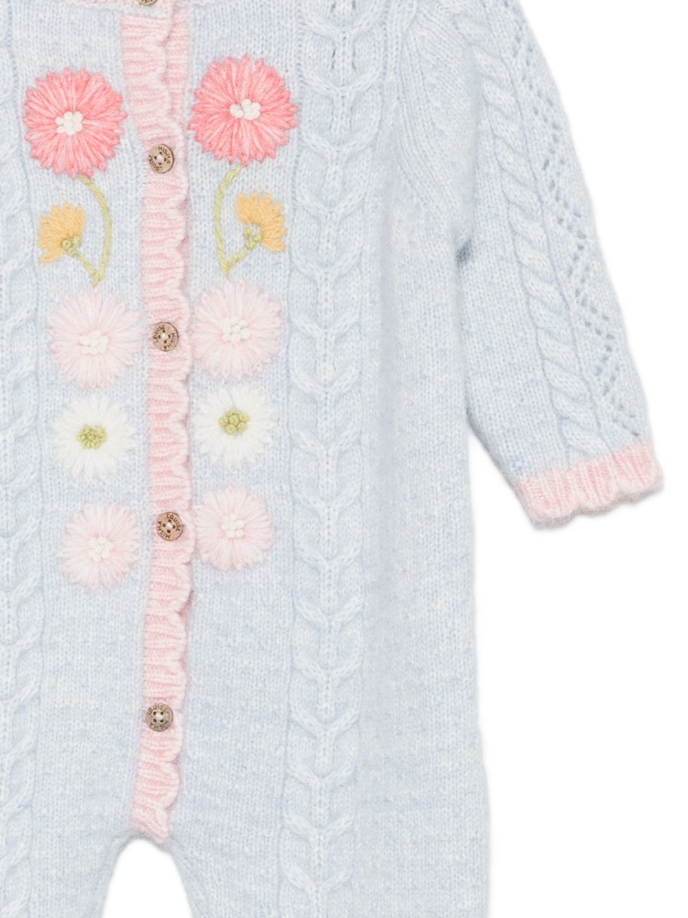 Tutina per neonata Louise Misha Kids azzurra con trama intrecciata FRC-W26-O0127 CLOUD LOUISE MISHA KIDS 