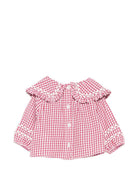 Blusa per neonata Louise Misha Kids rossa con motivo a quadretti FRI-W26-B0015 RASPBERRY LOUISE MISHA KIDS 