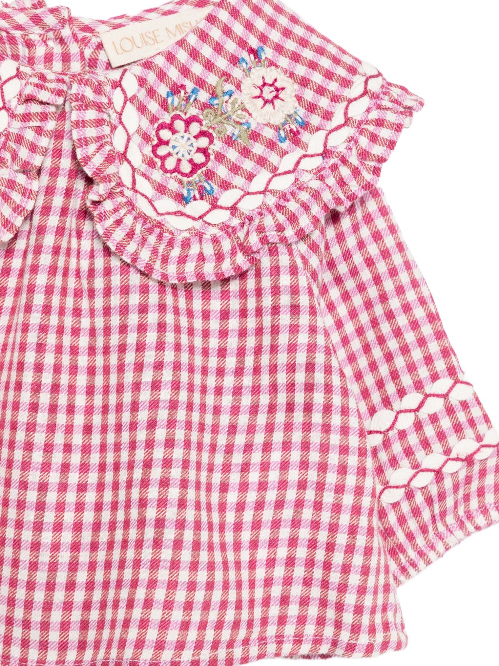 Blusa per neonata Louise Misha Kids rossa con motivo a quadretti FRI-W26-B0015 RASPBERRY LOUISE MISHA KIDS 