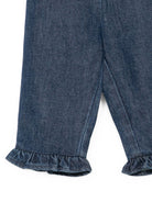 Pantaloni per neonata Louise Misha Kids blu con ricamo floreale FRI-W26-P0138 INDIGO LOUISE MISHA KIDS 