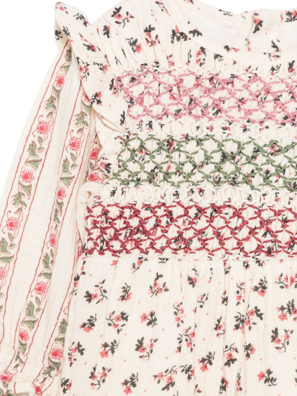 Abito per neonata Louise Misha Kids beige con stampa floreale all-over FRI-W26-S0360 CREAM LOUISE MISHA KIDS 