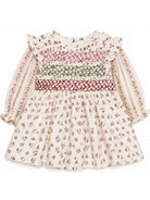 Abito per neonata Louise Misha Kids beige con stampa floreale all-over FRI-W26-S0360 CREAM LOUISE MISHA KIDS 