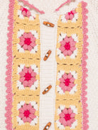 Cardigan per bambina Louise Misha Kids bianco con ricamo floreale GRC-W26-C0028 CREAM LOUISE MISHA KIDS 