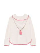 Cardigan per bambina Louise Misha Kids bianco con ricamo floreale GRC-W26-C0028 CREAM LOUISE MISHA KIDS 