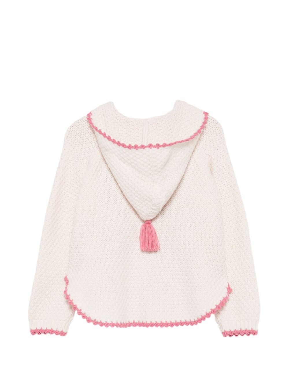 Cardigan per bambina Louise Misha Kids bianco con ricamo floreale GRC-W26-C0028 CREAM LOUISE MISHA KIDS 
