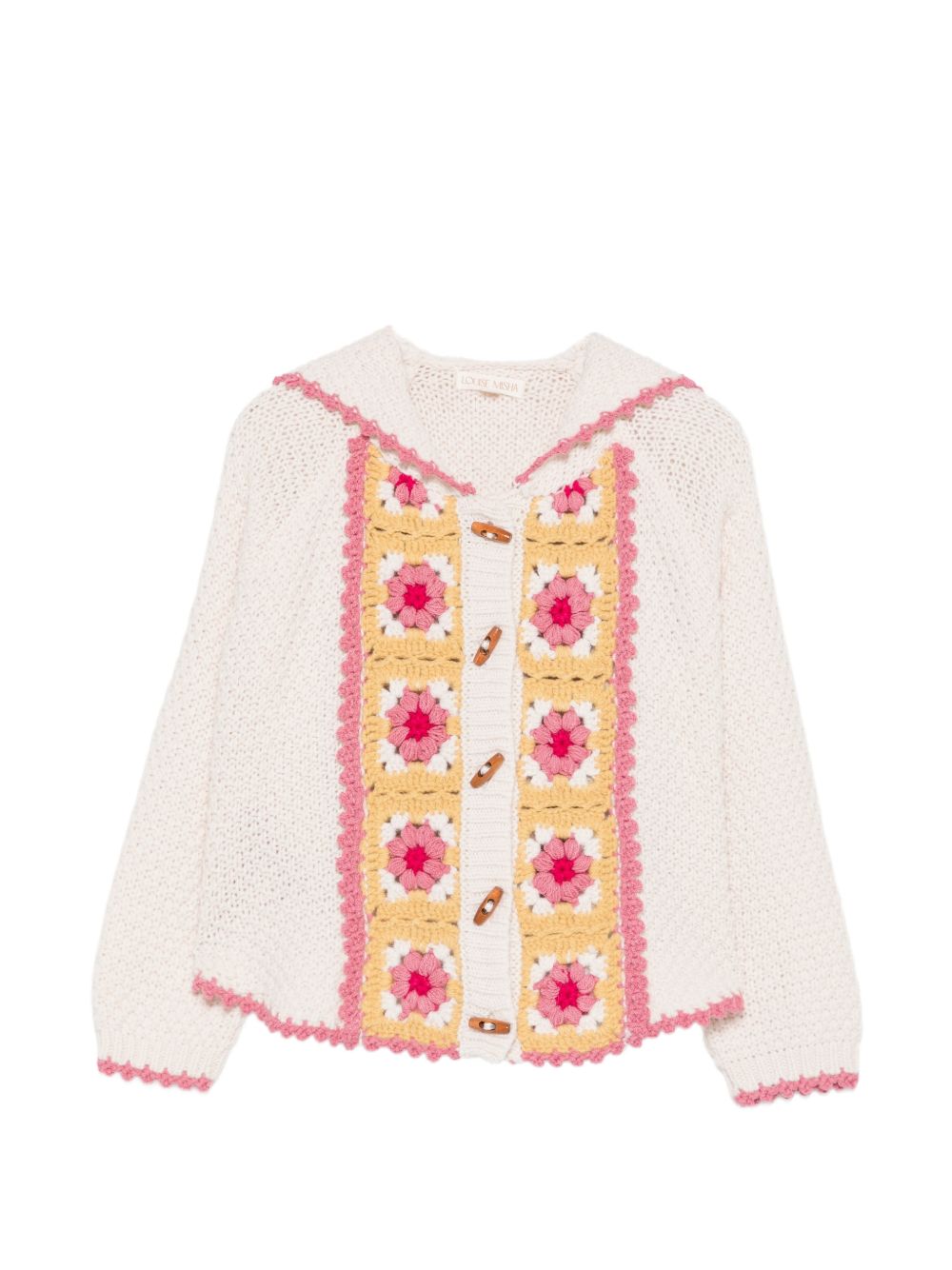 Cardigan per bambina Louise Misha Kids bianco con ricamo floreale GRC-W26-C0028 CREAM LOUISE MISHA KIDS 
