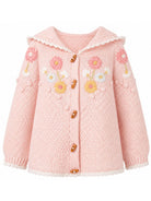 Cardigan per bambina Louise Misha Kids rosa con ricamo a fiori GRC-W26-C0292 BLUSH LOUISE MISHA KIDS 