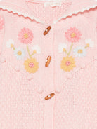 Cardigan per bambina Louise Misha Kids rosa con ricamo a fiori GRC-W26-C0292 BLUSH LOUISE MISHA KIDS 
