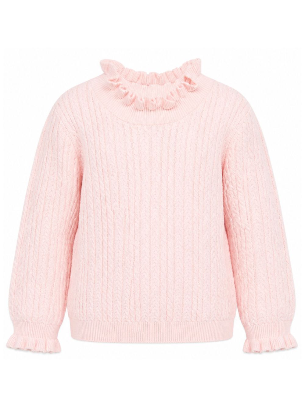 Maglione per bambina Louise Misha Kids rosa con maglia intrecciata GRC-W26-J0096 BLUSH LOUISE MISHA KIDS 