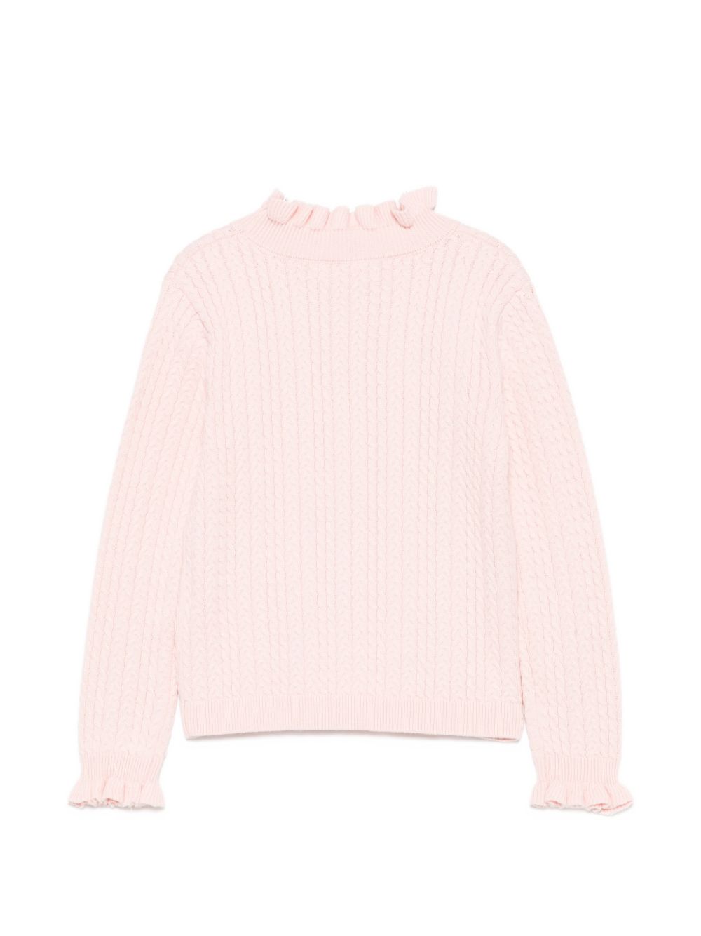 Maglione per bambina Louise Misha Kids rosa con maglia intrecciata GRC-W26-J0096 BLUSH LOUISE MISHA KIDS 
