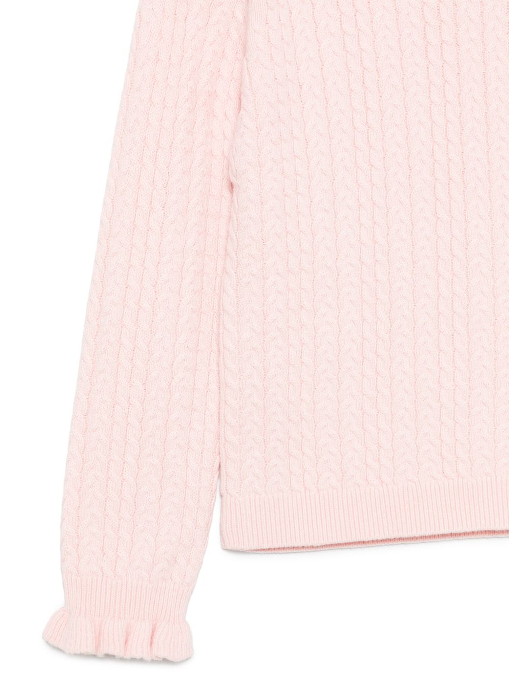 Maglione per bambina Louise Misha Kids rosa con maglia intrecciata GRC-W26-J0096 BLUSH LOUISE MISHA KIDS 