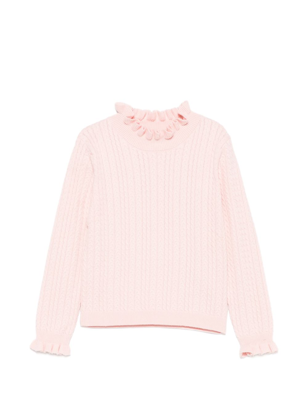 Maglione per bambina Louise Misha Kids rosa con maglia intrecciata GRC-W26-J0096 BLUSH LOUISE MISHA KIDS 