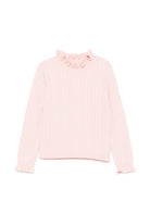 Maglione per bambina Louise Misha Kids rosa con maglia intrecciata GRC-W26-J0096 BLUSH LOUISE MISHA KIDS 