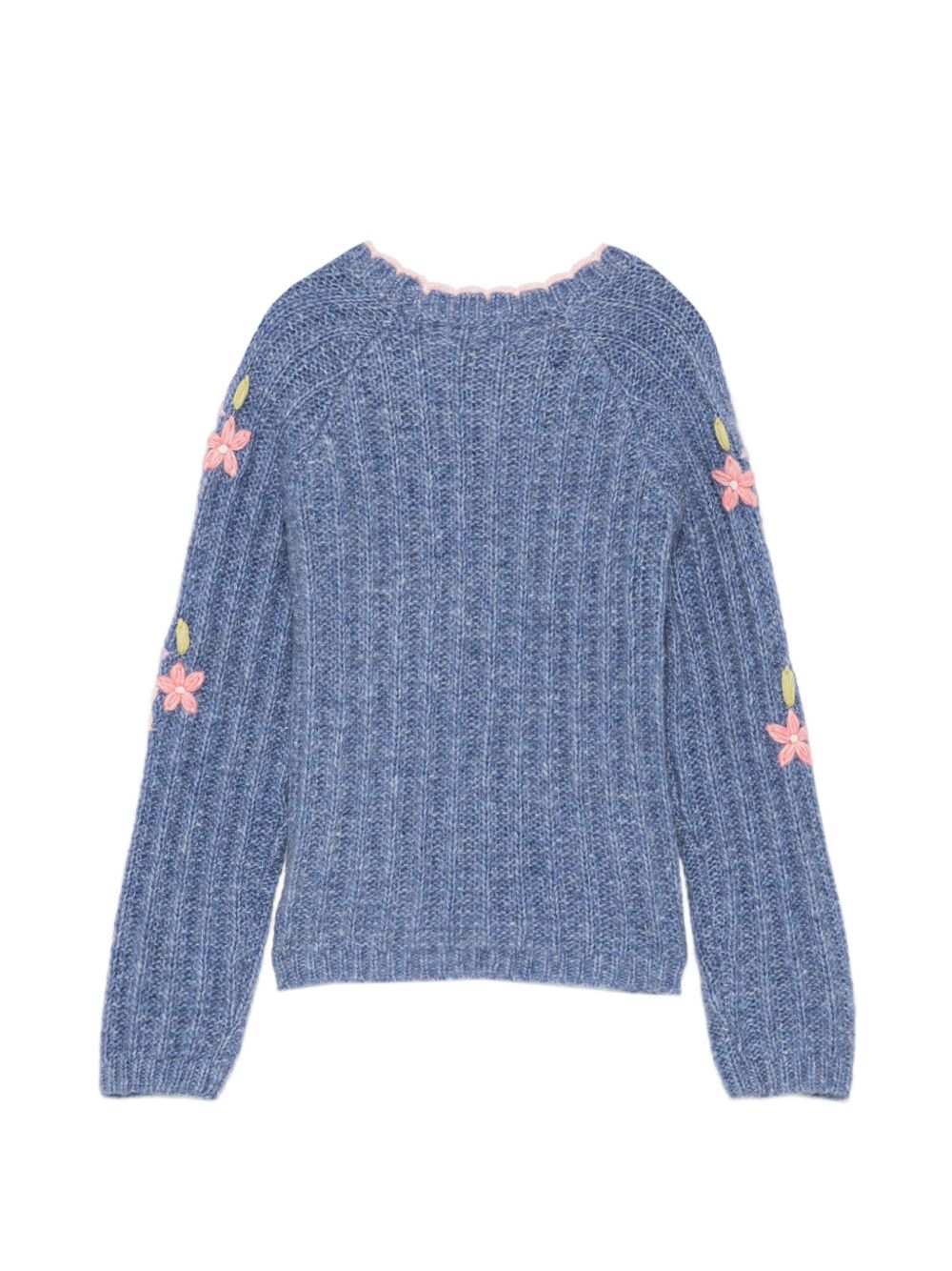 Maglione per bambina Louise Misha Kids blu con ricamo floreale GRC-W26-J0098 BLUE LOUISE MISHA KIDS 