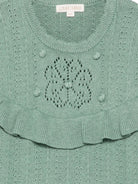 Maglione per bambina Louise Misha Kids verde con lavorazione pointelle GRC-W26-J0151 LICHEN LOUISE MISHA KIDS 