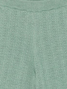 Pantaloni per bambina Louise Misha Kids verde con lavorazione in pointelle GRC-W26-P0106 LICHEN LOUISE MISHA KIDS 