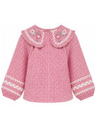 Blusa per bambina Louise Misha Kids rossa con design a quadretti GRI-W26-B0015 RASPBERRY LOUISE MISHA KIDS 