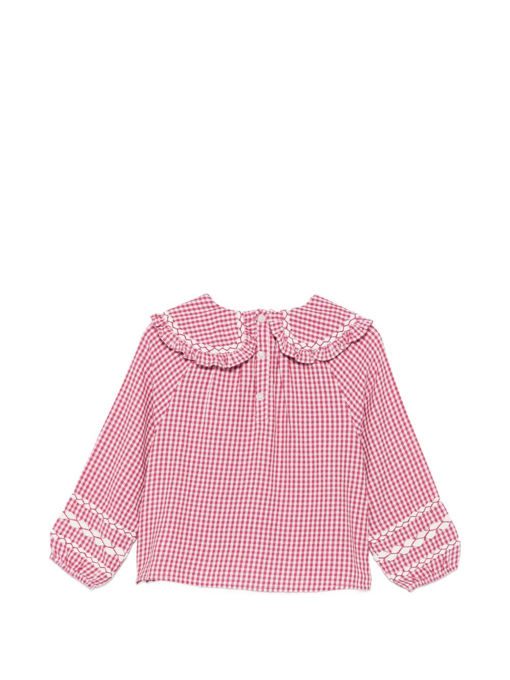 Blusa per bambina Louise Misha Kids rossa con design a quadretti GRI-W26-B0015 RASPBERRY LOUISE MISHA KIDS 