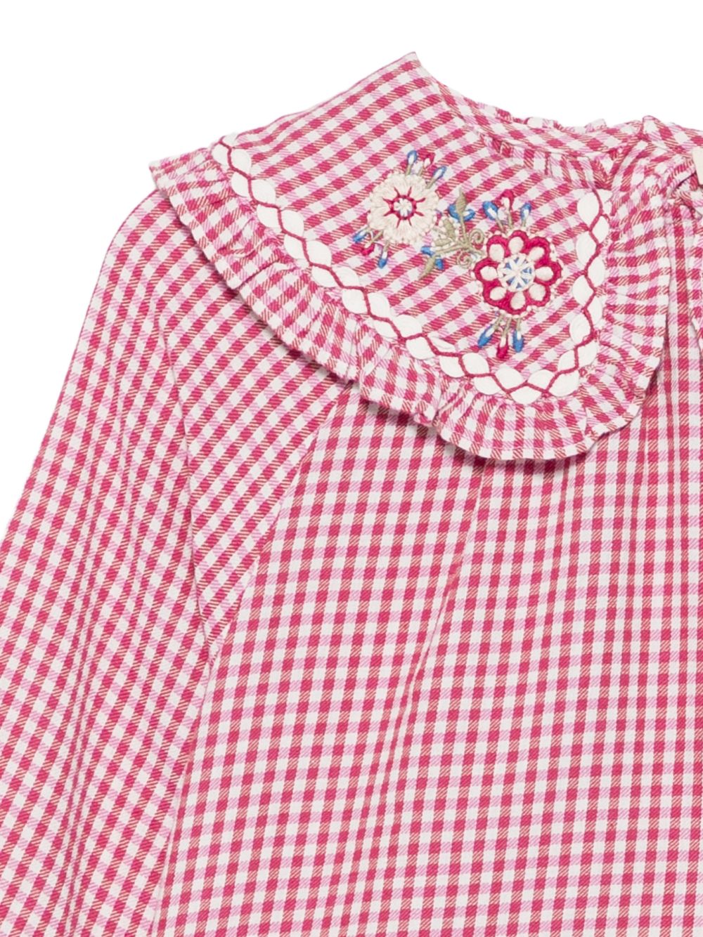 Blusa per bambina Louise Misha Kids rossa con design a quadretti GRI-W26-B0015 RASPBERRY LOUISE MISHA KIDS 