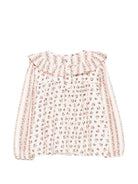 Blusa per bambina Louise Misha Kids bianca con stampa a fiori all-over GRI-W26-B0291 PINK LOUISE MISHA KIDS 