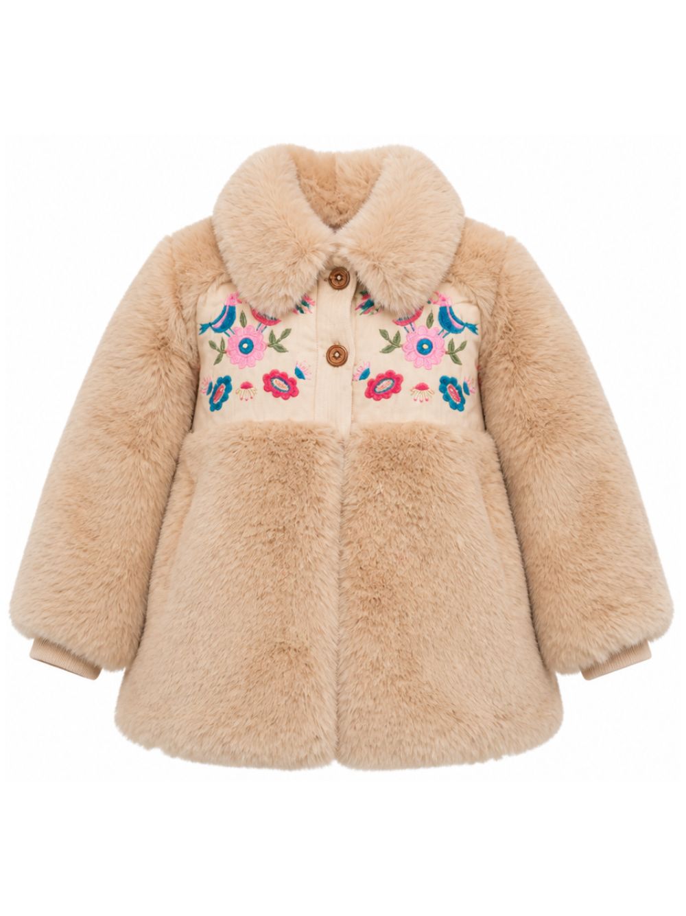 Cappotto per bambina Louise Misha Kids beige in ecopelliccia GRI-W26-C0113 NUTS LOUISE MISHA KIDS 