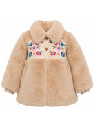 Cappotto per bambina Louise Misha Kids beige in ecopelliccia GRI-W26-C0113 NUTS LOUISE MISHA KIDS 