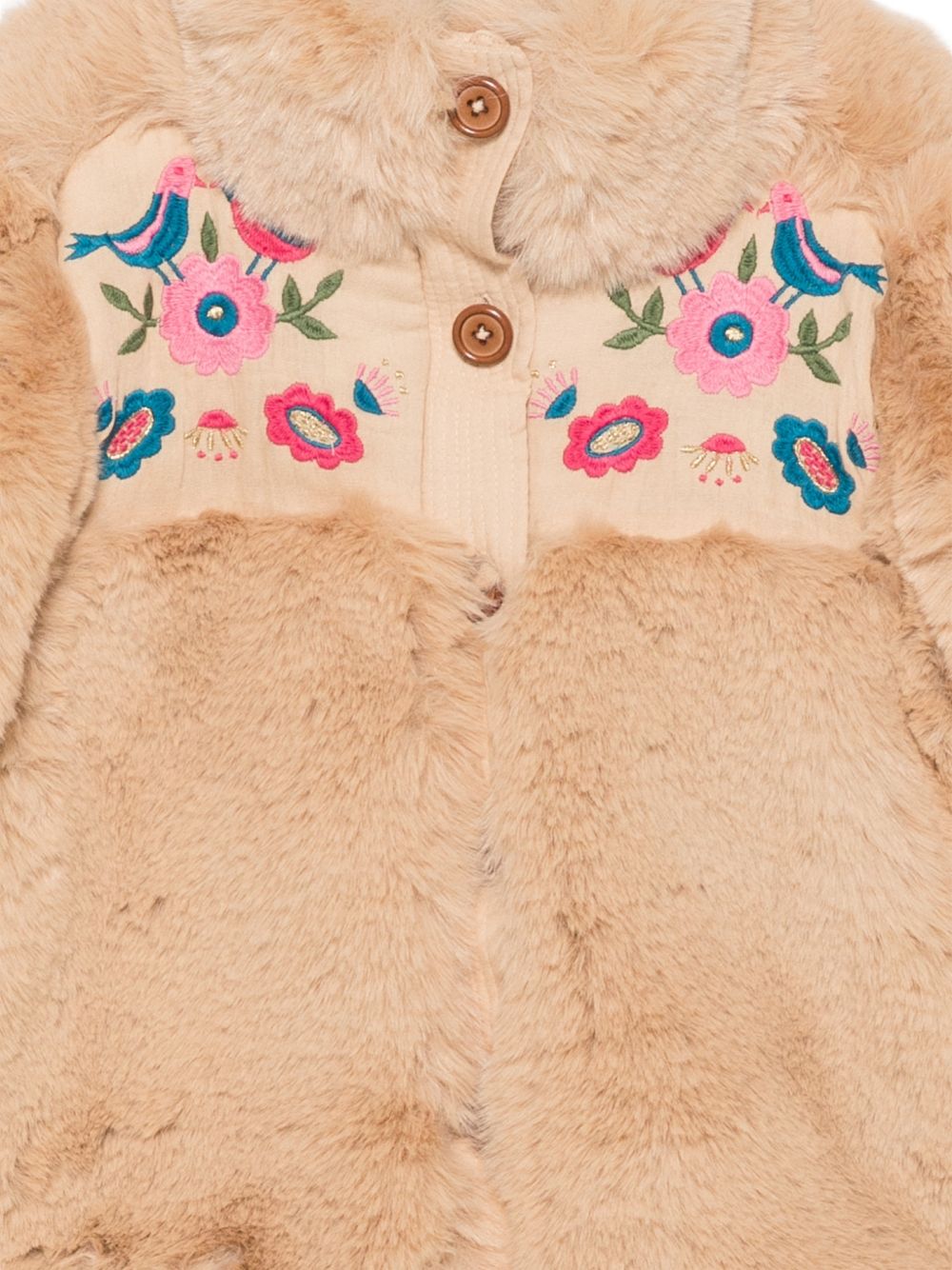 Cappotto per bambina Louise Misha Kids beige in ecopelliccia GRI-W26-C0113 NUTS LOUISE MISHA KIDS 