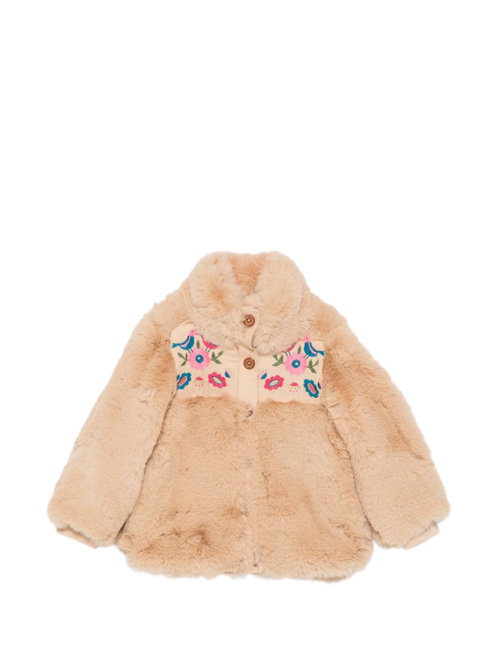 Cappotto per bambina Louise Misha Kids beige in ecopelliccia GRI-W26-C0113 NUTS LOUISE MISHA KIDS 