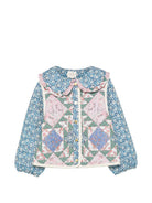 Giubbino per bambina Louise Misha Kids blu con design patchwork GRI-W26-J0307 NAVY LOUISE MISHA KIDS 