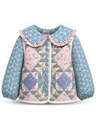 Giubbino per bambina Louise Misha Kids blu con design patchwork GRI-W26-J0307 NAVY LOUISE MISHA KIDS 