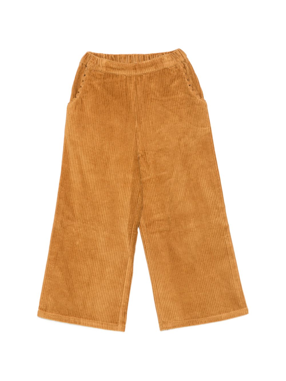 Pantaloni per bambina Louise Misha Kids marroni con trama a coste GRI-W26-P0297 COFFE LOUISE MISHA KIDS 