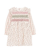 Abito per bambina Louise Misha Kids bianco con stampa a fiori all-over GRI-W26-S0017 CREAM LOUISE MISHA KIDS 