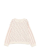 Felpa per bambina Louise Misha Kids beige con stampa floreale GRI-W26-S0092 PINK LOUISE MISHA KIDS 