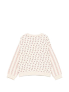 Felpa per bambina Louise Misha Kids beige con stampa floreale GRI-W26-S0092 PINK LOUISE MISHA KIDS 