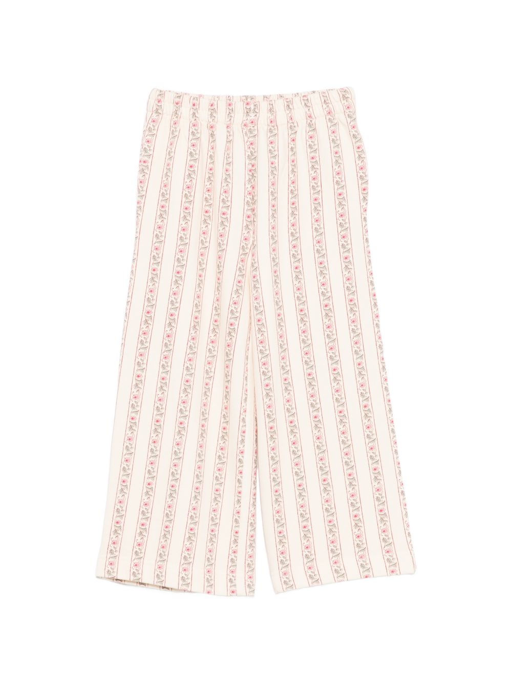 Pantaloni per bambina Louise Misha Kids bianchi con stampa a fiori GRI-W26-S0192 CREAM LOUISE MISHA KIDS 