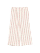 Pantaloni per bambina Louise Misha Kids bianchi con stampa a fiori GRI-W26-S0192 CREAM LOUISE MISHA KIDS 