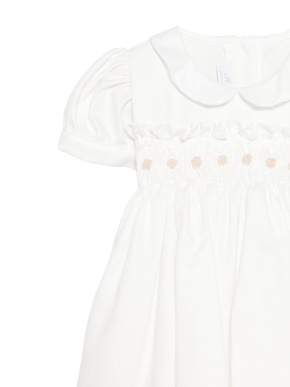 Abito per neonata Mariella Ferrari Kids bianco con dettagli arricciati ABA1BISMC 004 BURRO MARIELLA FERRARI KIDS 