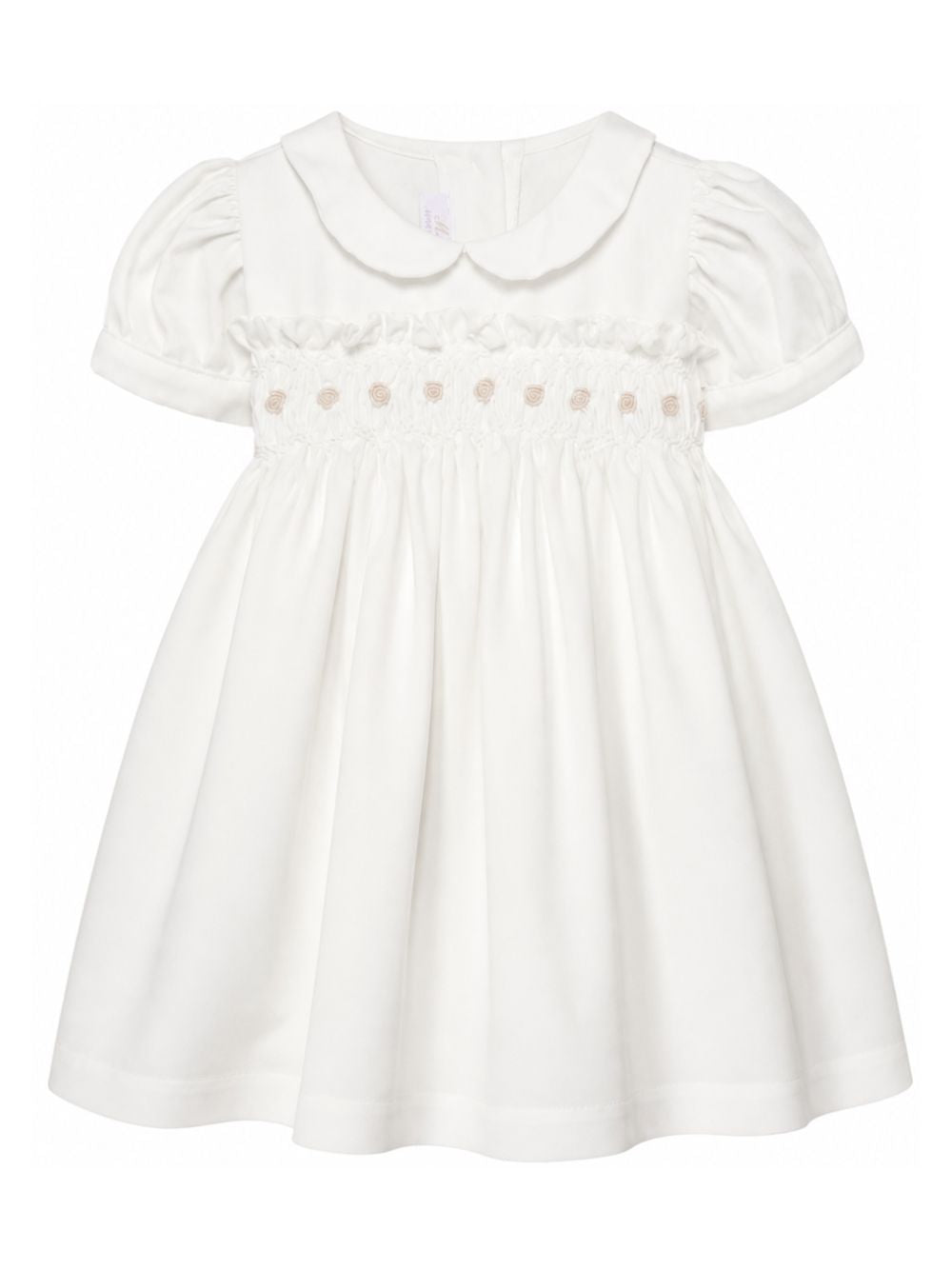 Abito per neonata Mariella Ferrari Kids bianco con dettagli arricciati ABA1BISMC 004 BURRO MARIELLA FERRARI KIDS 