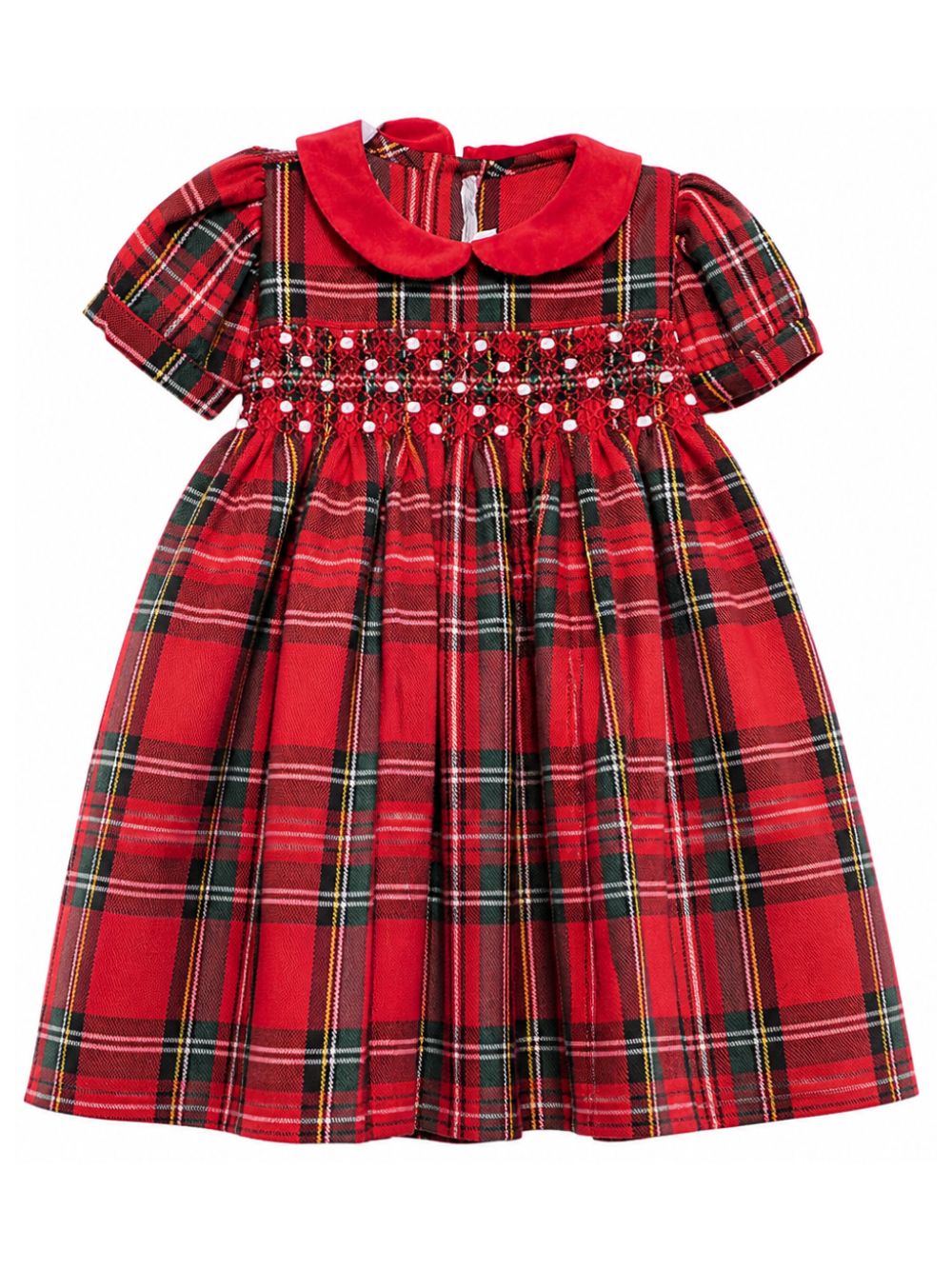 Abito per neonata Mariella Ferrrari Kids rosso con stampa tartan ABB2MC 060 MARIELLA FERRARI KIDS 