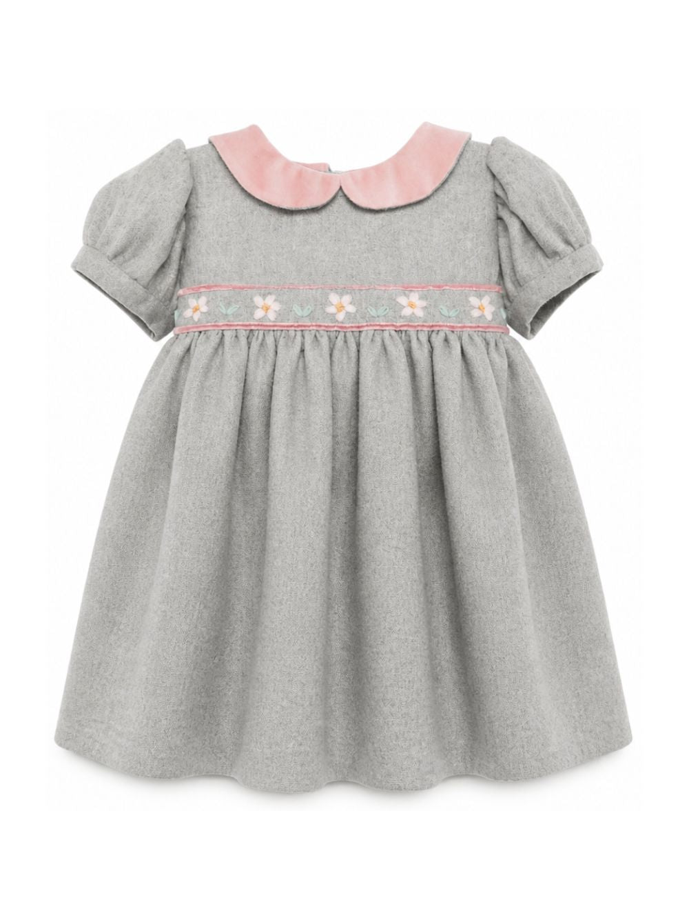 Abito per neonata Mariella Ferrari Kids grigio con colletto alla Peter Pan ABN12MC 054 MARIELLA FERRARI KIDS 