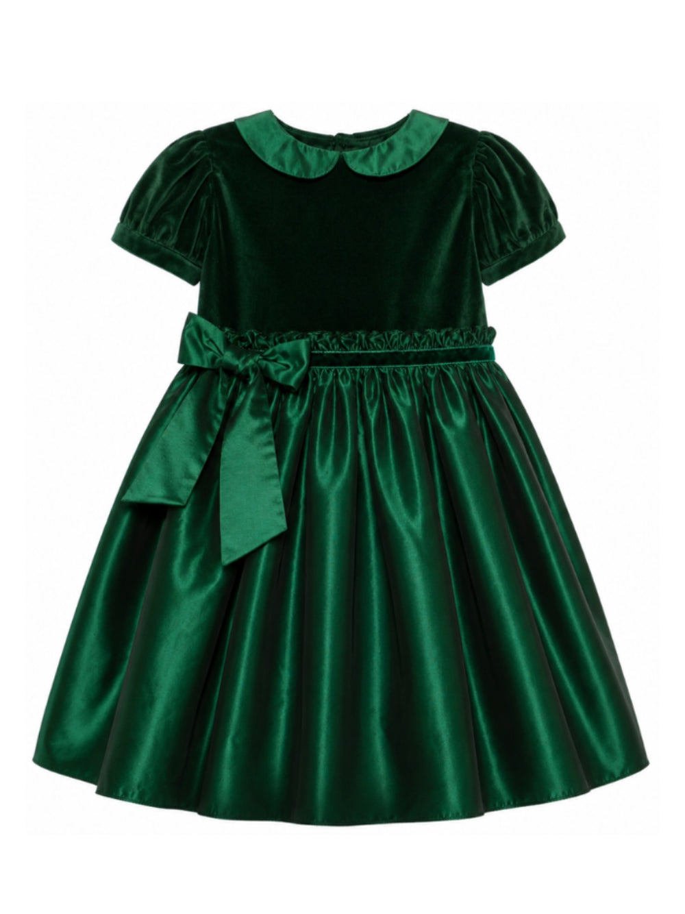 Abito per bambina Mariella Ferrari Kids verde con colletto alla Peter Pan ABS17MC 074 083 MARIELLA FERRARI KIDS 