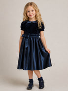 Abito per bambina Mariella Ferrari Kids blu con colletto alla Peter Pan ABS17MC 075 080 MARIELLA FERRARI KIDS 