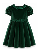 Abito per bambina Mariella Ferrari Kids verde con colletto a smerlo ABT18MC 076 082 MARIELLA FERRARI KIDS 