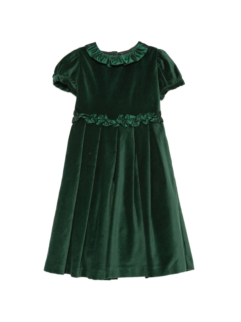 Abito per bambina Mariella Ferrari Kids verde con colletto a smerlo ABT18MC 076 082 MARIELLA FERRARI KIDS 