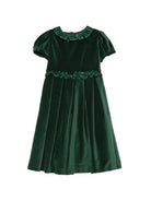 Abito per bambina Mariella Ferrari Kids verde con colletto a smerlo ABT18MC 076 082 MARIELLA FERRARI KIDS 