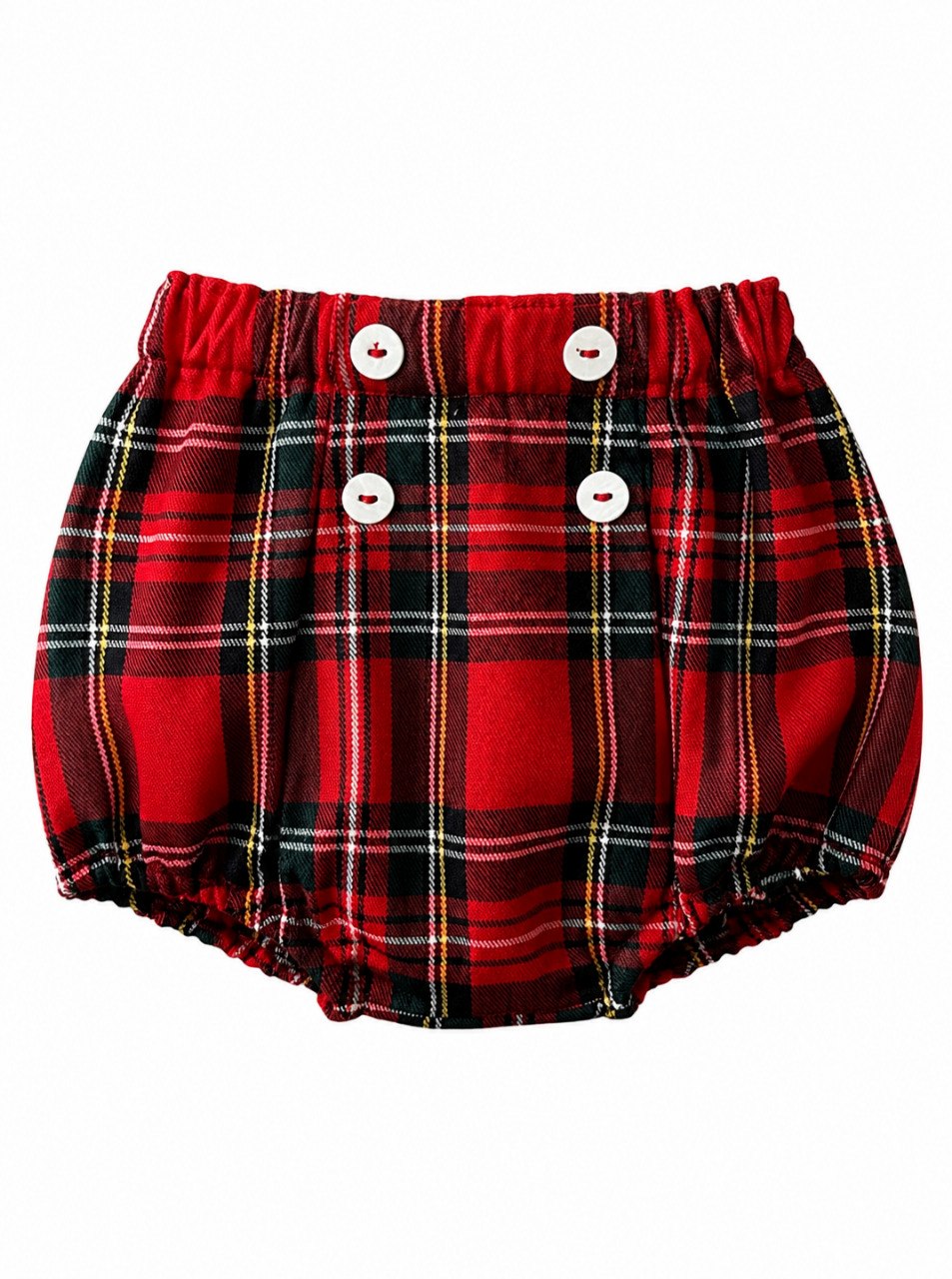 Shorts per neonata Mariella Ferrari rosso con motivo tartan PGB2 060 TARTAN MARIELLA FERRARI KIDS 