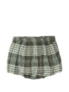 Shorts per neonati Mariella Ferrari Kids verde con motivo tartan PGB2 066 TARTAN MARIELLA FERRARI KIDS 