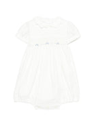 Tutina per neonata Mariella Ferrari bianca con inserto punto smock PGD4 004 796 MARIELLA FERRARI KIDS 