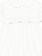 Tutina per neonata Mariella Ferrari bianca con inserto punto smock PGD4 004 796 MARIELLA FERRARI KIDS 