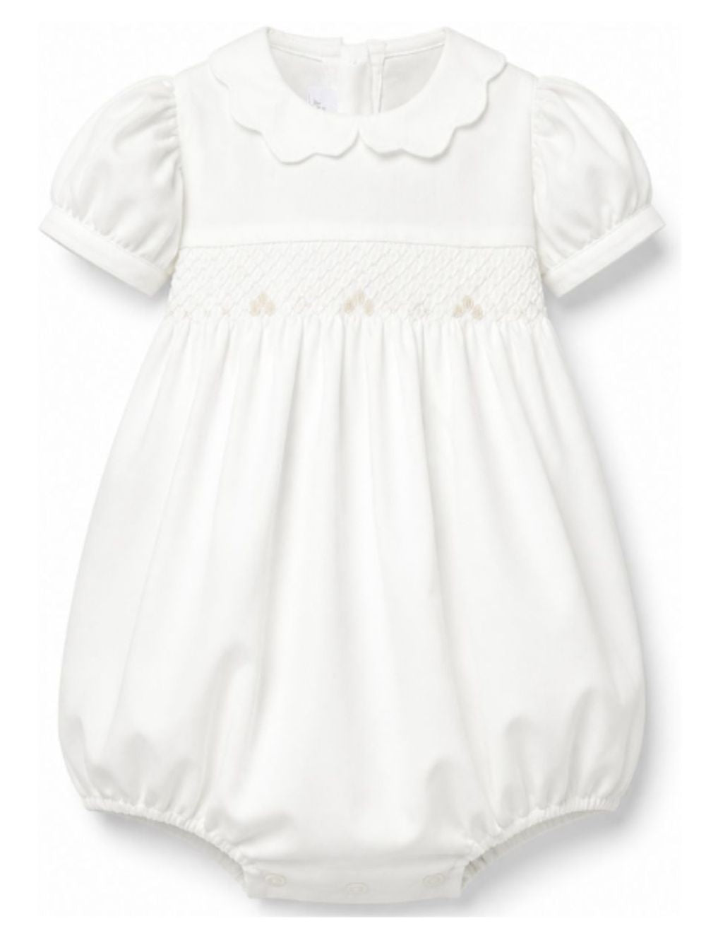Tutina per neonata Mariella Ferrari bianca con colletto Peter Pan PGD4 004 BURRO MARIELLA FERRARI KIDS 